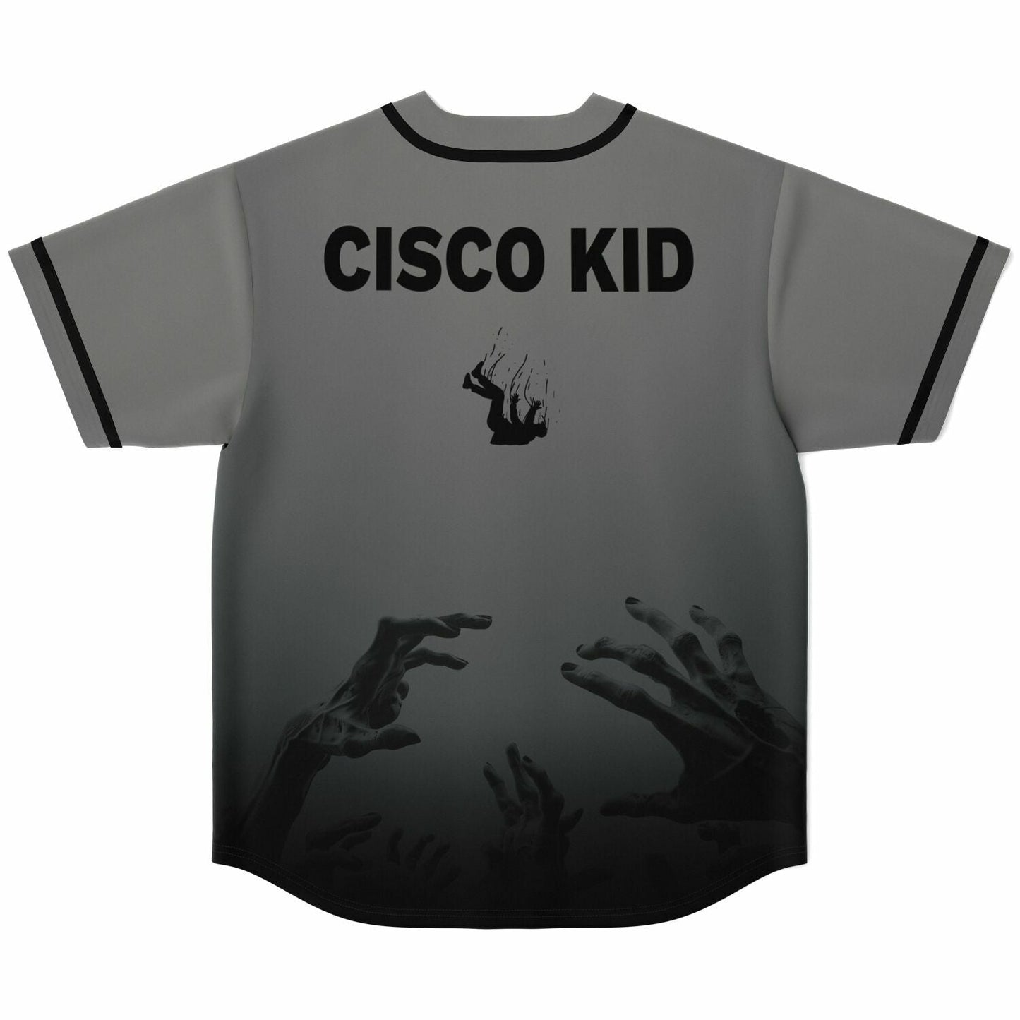 Grey Black Photographic Zombie Rave Baseball Jersey