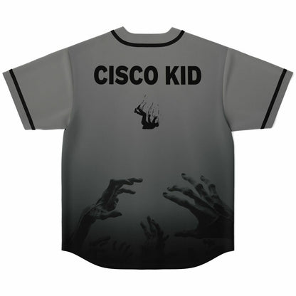 Grey Black Photographic Zombie Rave Baseball Jersey