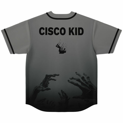 Grey Black Photographic Zombie Rave Baseball Jersey