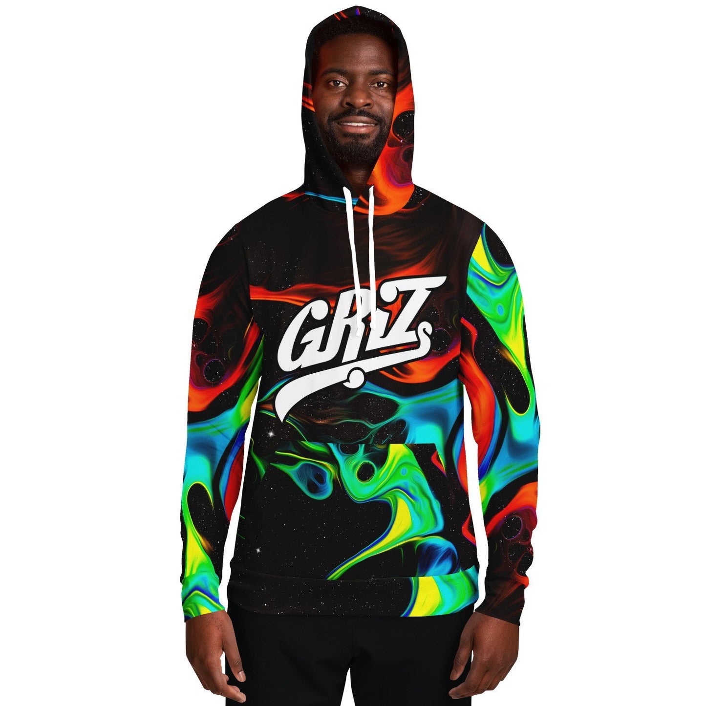 GRiZ Script Liquid Paint Rave Hoodie