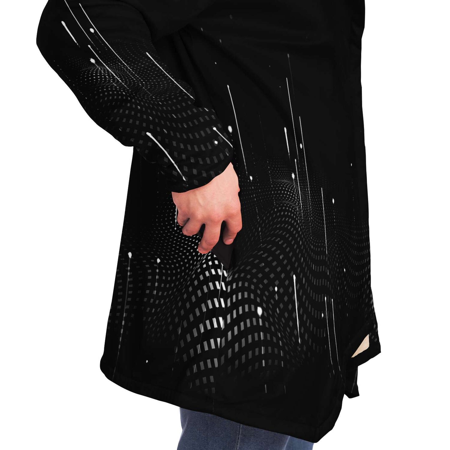 Gud Vibrations Black Halftone Dot Rave Cloak