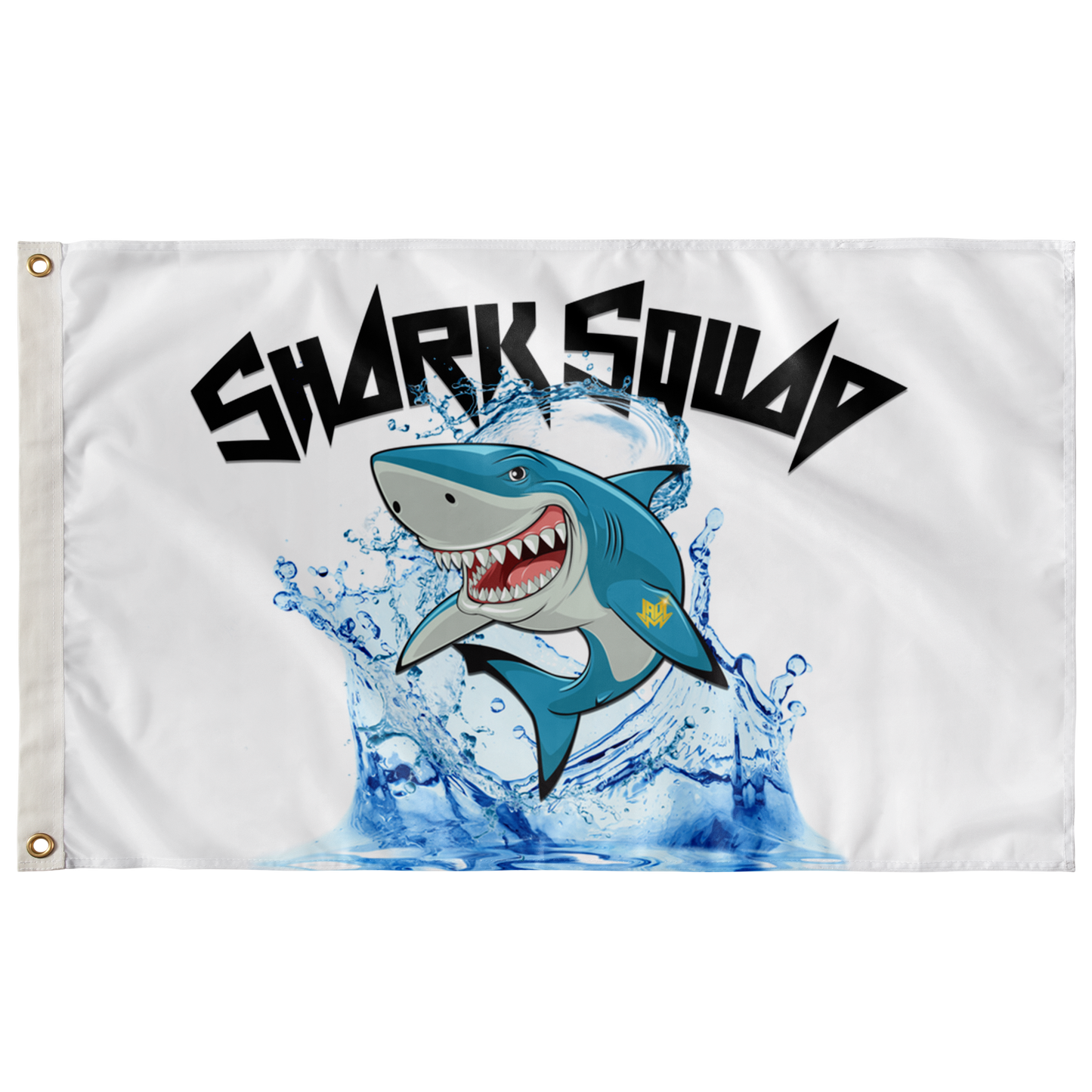 White Cartoon Great Rave Flag
