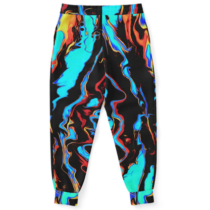 Black Psychedelic Melting Rave Joggers