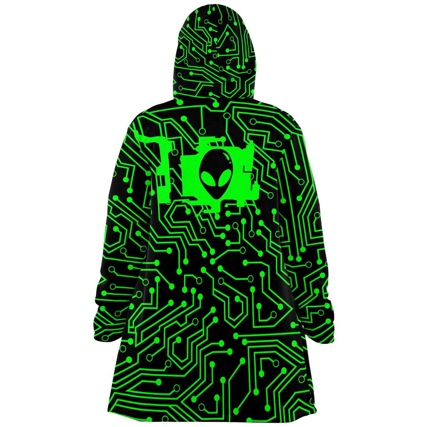 Black Circuit Board Rave Cloak