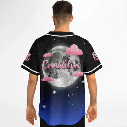 Black Blue Starry Night Rave Baseball Jersey