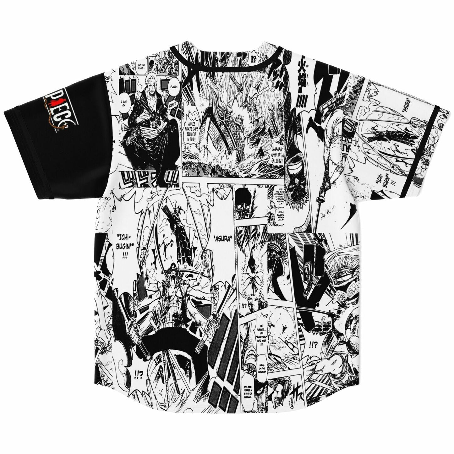 Black White Split Panel Rave Baseball Jersey