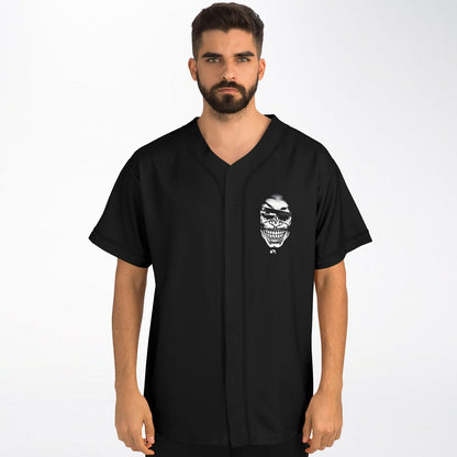 Black Grinning Masked Rave Baseball Jersey