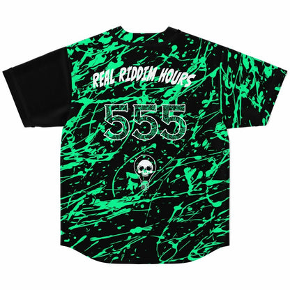 Flipswitch Black Neon Green Splatter Rave Baseball Jersey