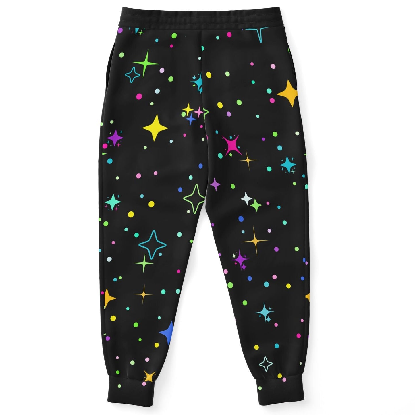 Black Scattered Sparkles Rave Joggers