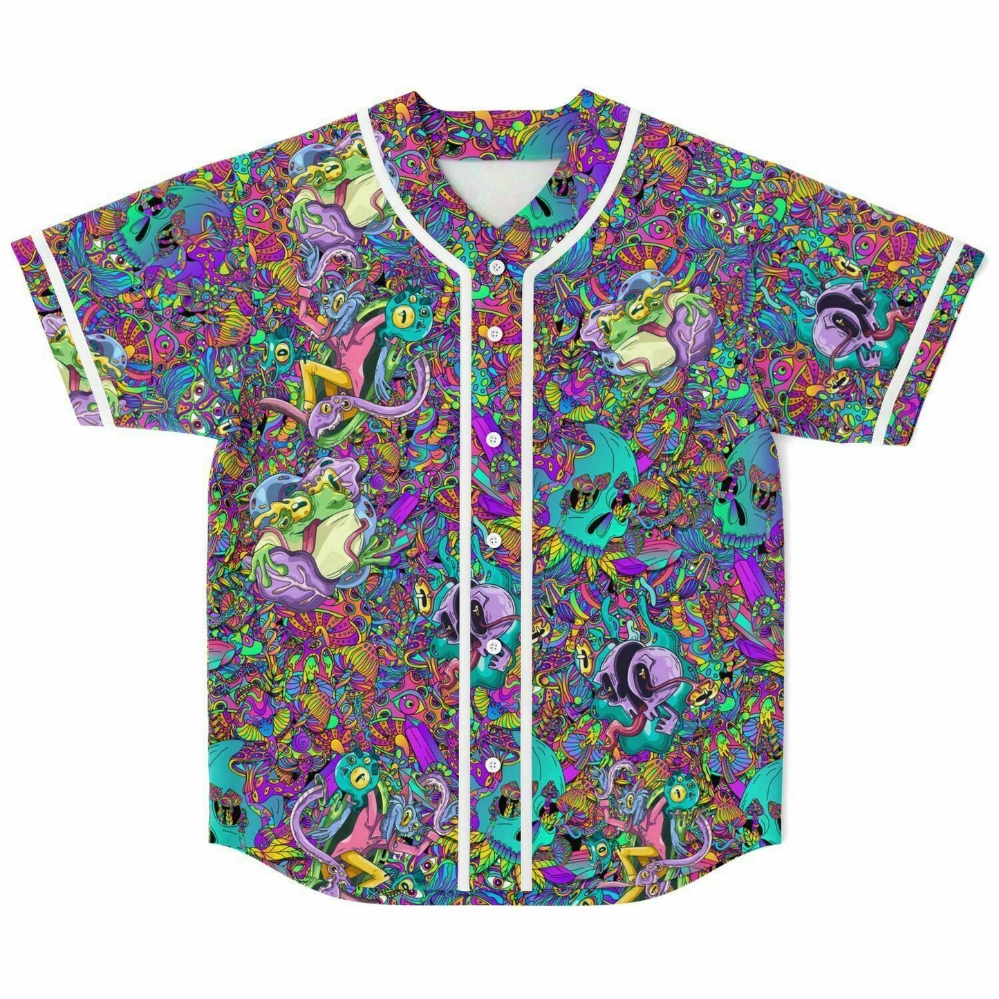 Vivid Dense Psychedelic Rave Baseball Jersey