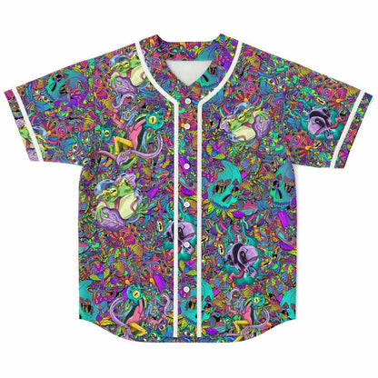 Vivid Dense Psychedelic Rave Baseball Jersey