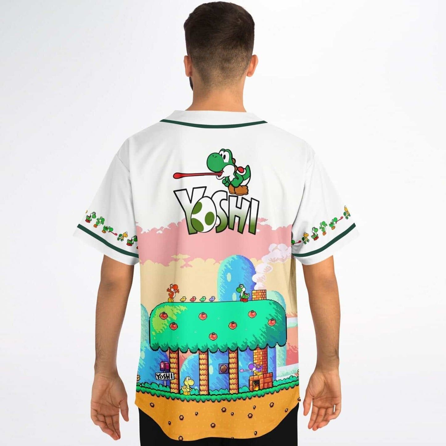 White Super Mario Rave Baseball Jersey