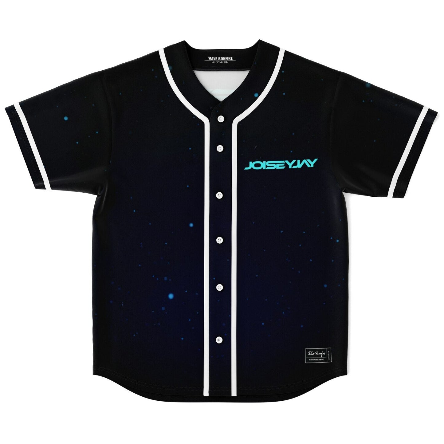 Joisey Jay Black Starry Galaxy Rave Baseball Jersey