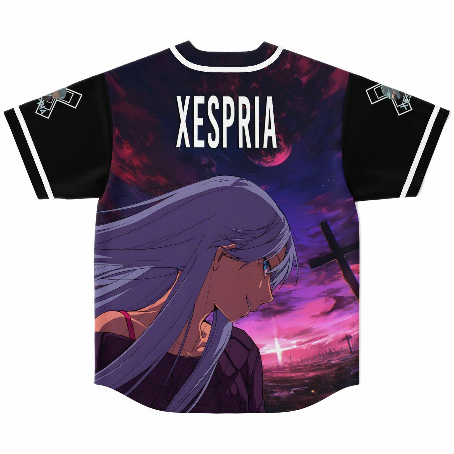 Xespria Purple Anime Dusk Rave Baseball Jersey