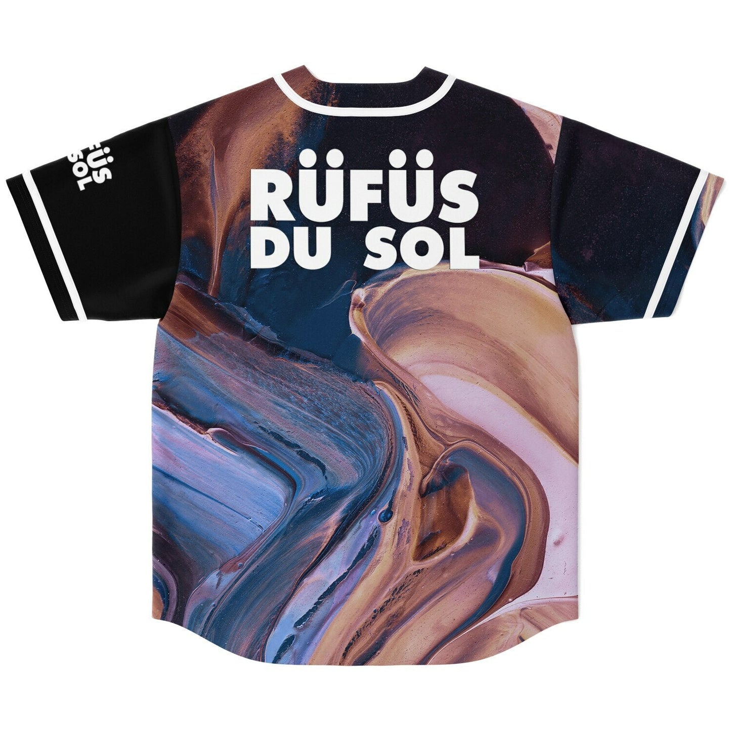 RÜFÜS DU SOL Black Paired Half Rave Baseball Jersey