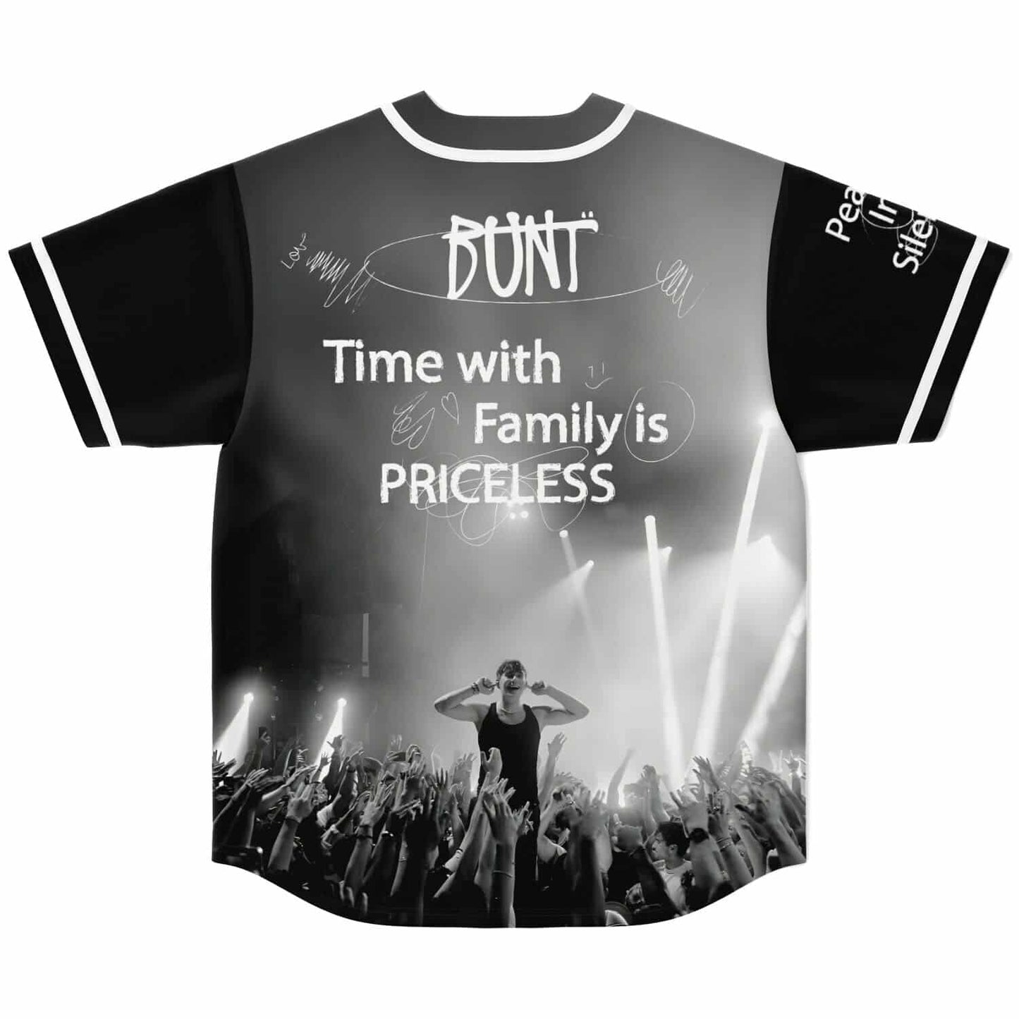 BUNT Black Concert Crowd Rave Baseball Jersey