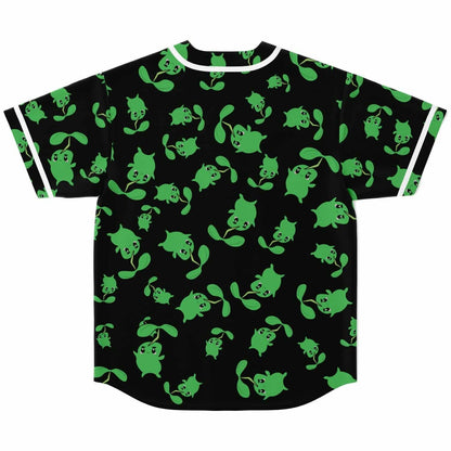 Black Repeating Cute Rave Baseball Jersey