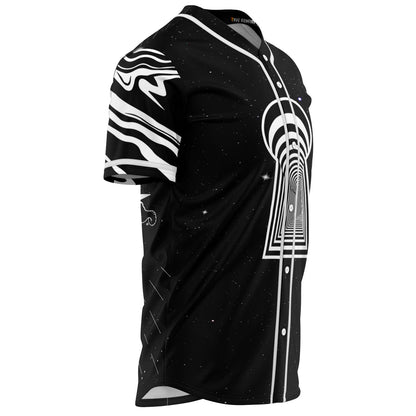 G Jones Black White Hypnotic Keyhole Rave Baseball Jersey