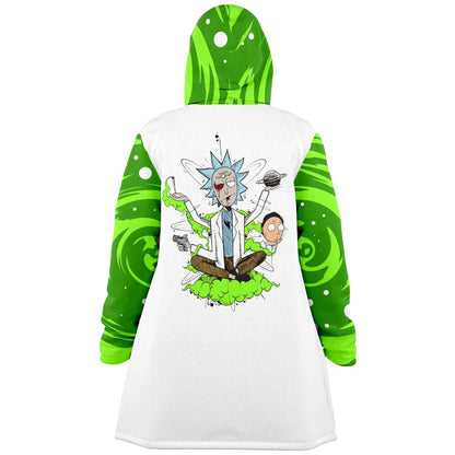 White Body Green Portal Rave Cloak