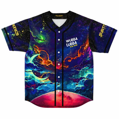 Subtronics Deep Blue Cosmic Nebula Rave Baseball Jersey