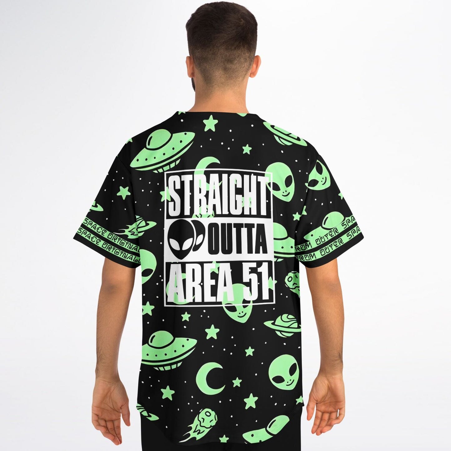 Black Aliens Rave Baseball Jersey