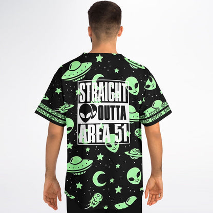 Black Aliens Rave Baseball Jersey