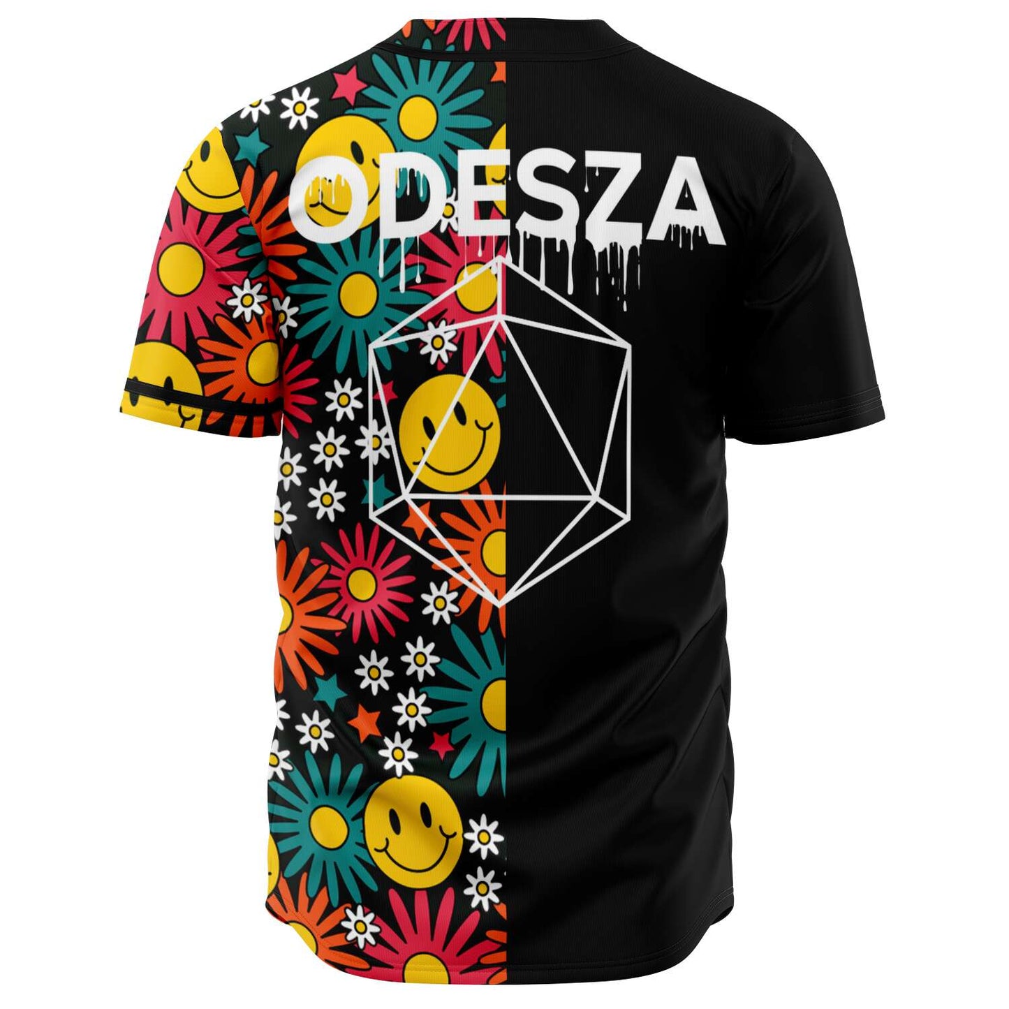 ODESZA Black Split Half Rave Baseball Jersey