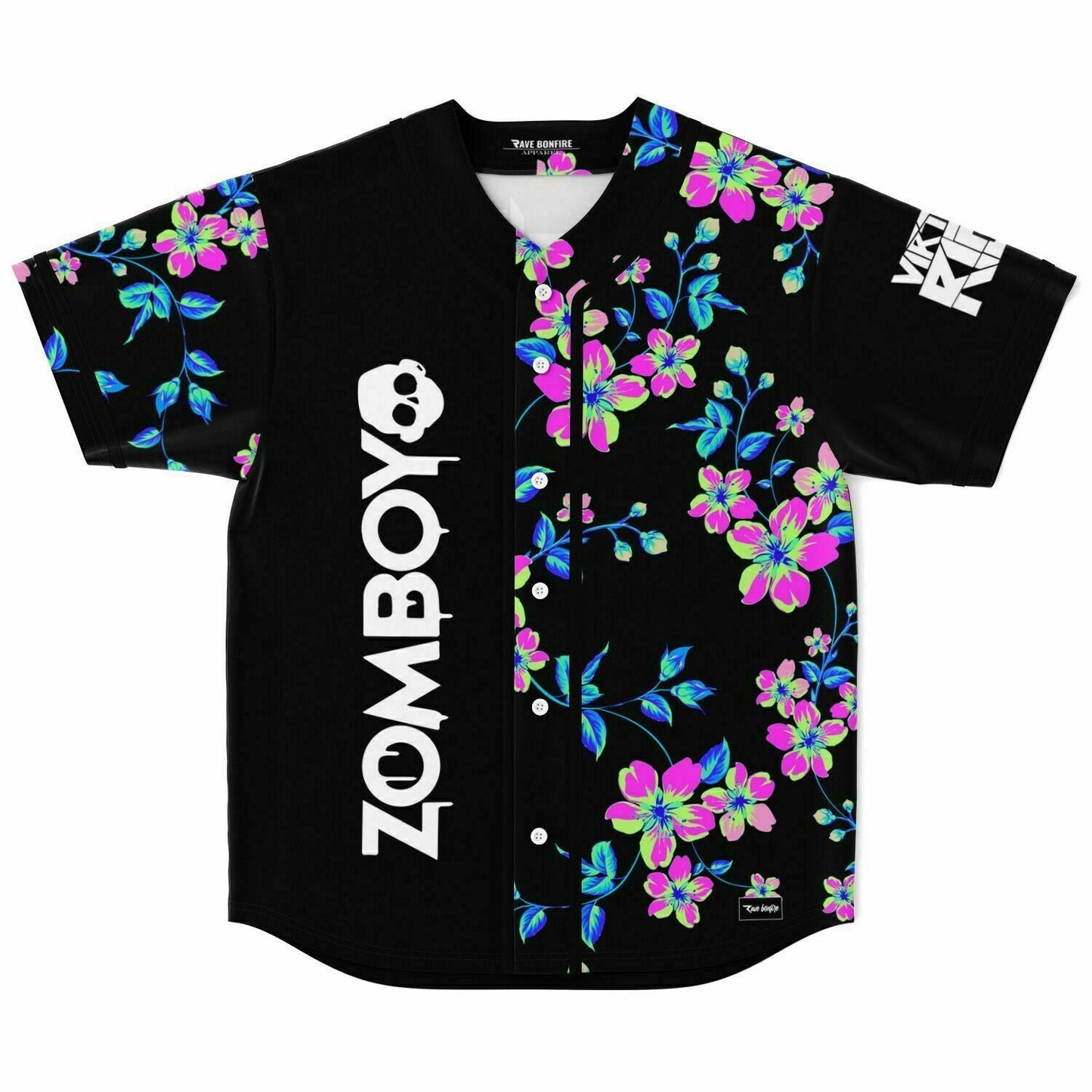 Zomboy Black Neon Cherry Rave Baseball Jersey