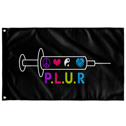 Black Syringe Filled Rave Flag