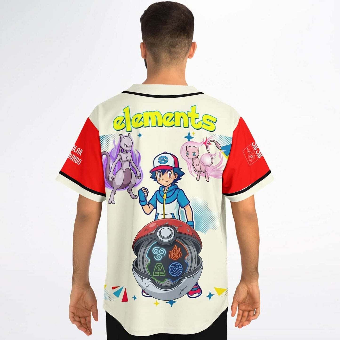 Elements Cream Pokemon Cast Rave Baseball Jersey