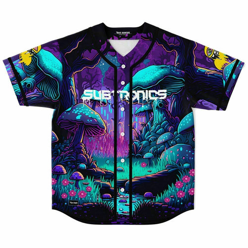 Subtronics Black Psychedelic Glowing Rave Baseball Jersey