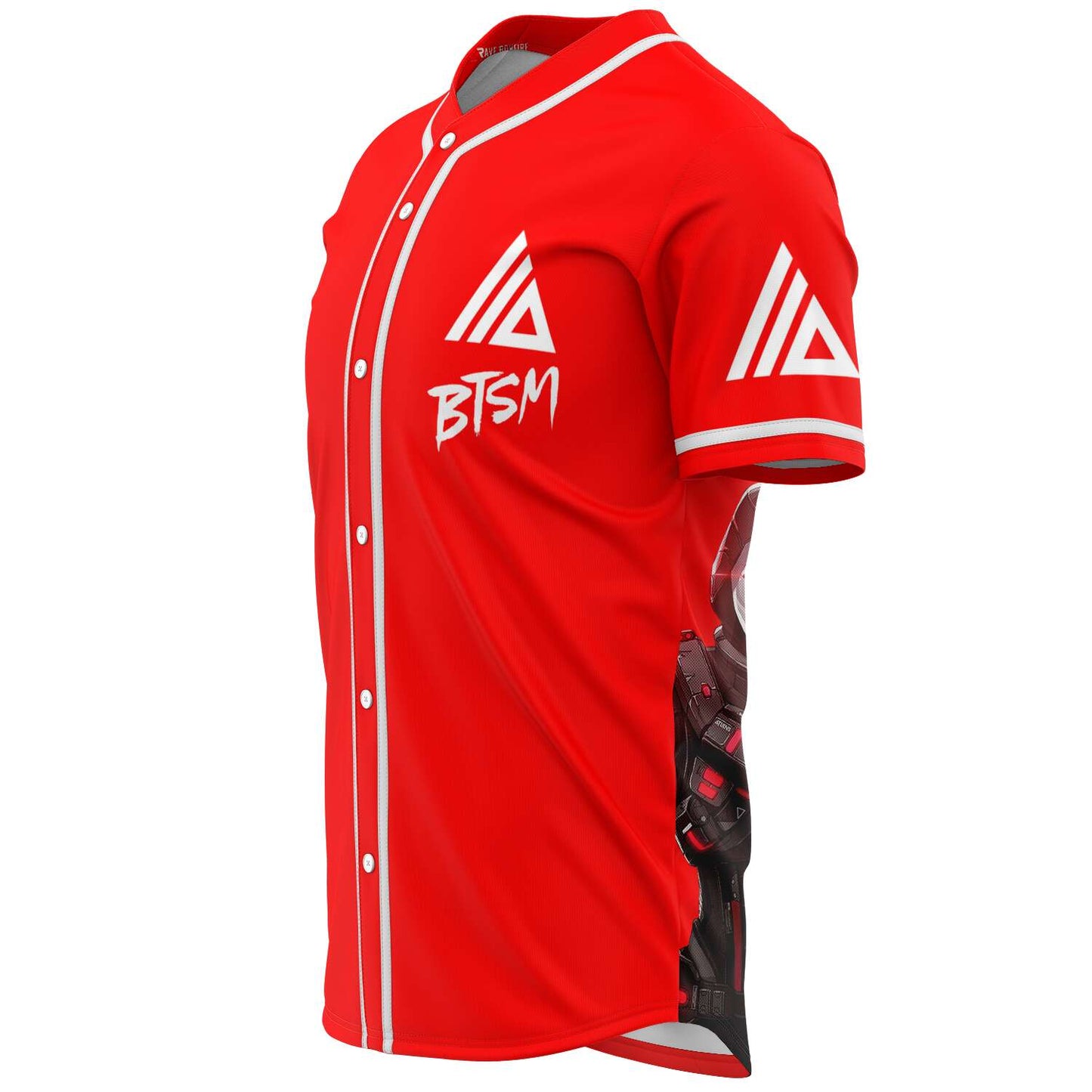 Black Tiger Sex Machine Bright Red White Btsm Rave Baseball Jersey