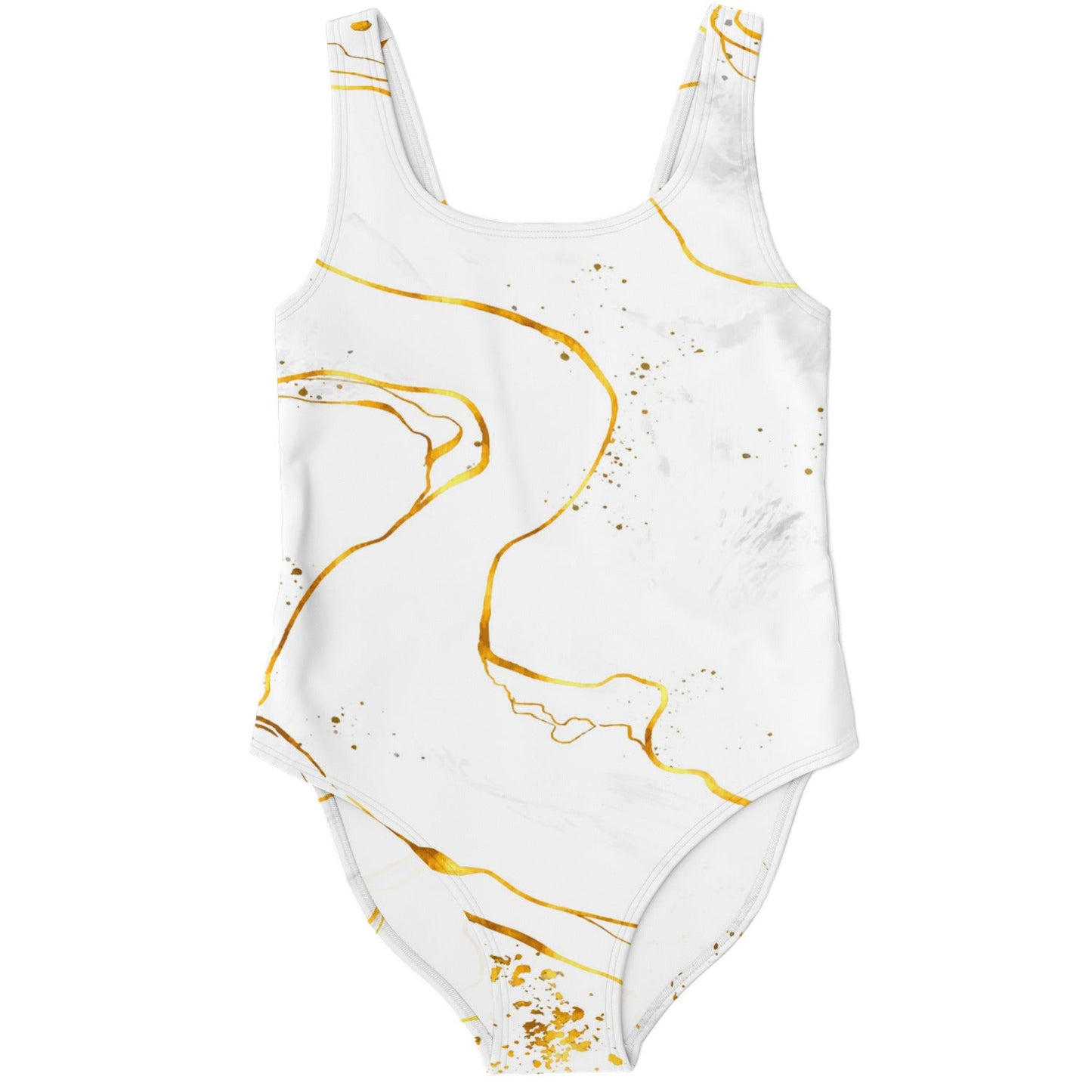 White Gold Marble Rave Swimsuit