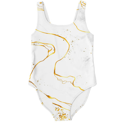 White Gold Marble Rave Swimsuit