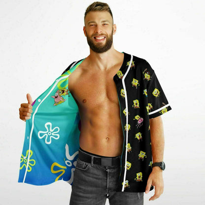 SpongeBob Festy Bestie Cartoon Reversible Baseball Jersey
