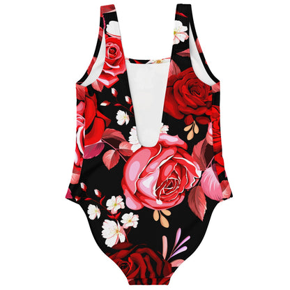 Black Roses Cherry Rave Swimsuit