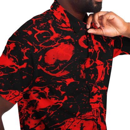 B&R trippy short sleeve button down shirt