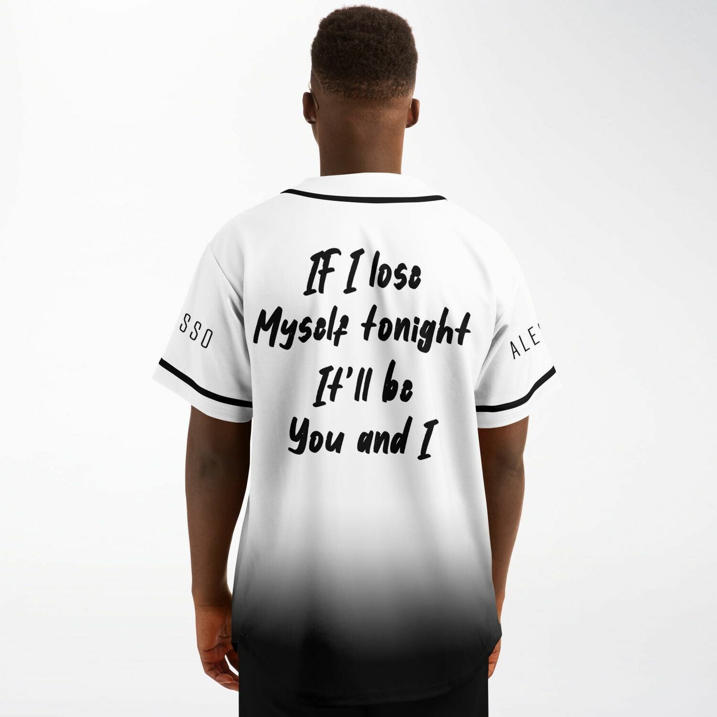 Alesso White Black Interlocking Circles Rave Baseball Jersey