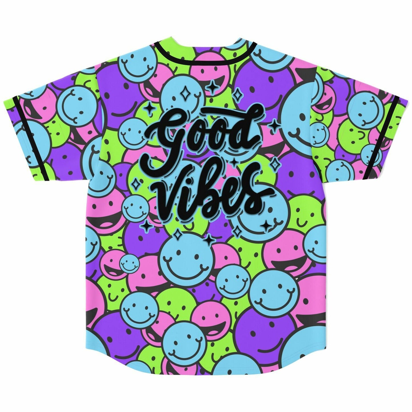 Pastel Neon Dense Pile Rave Baseball Jersey