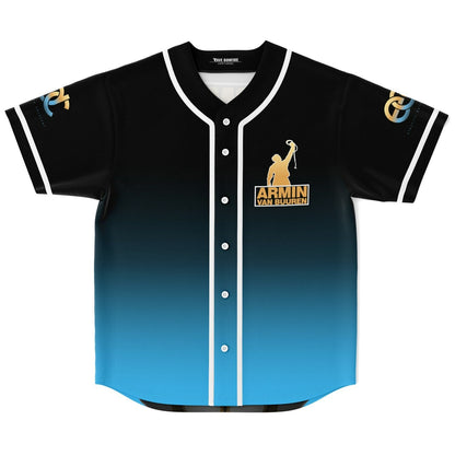 Armin van Buuren Black Bright Blue Gradient Rave Baseball Jersey