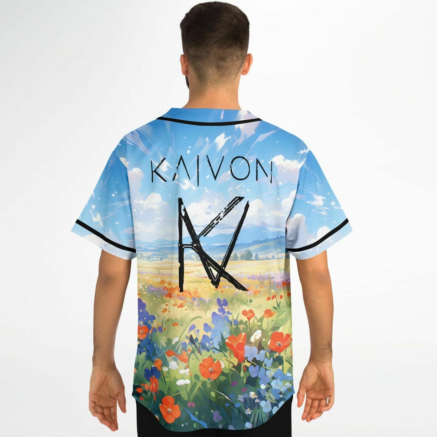Kaivon Sky Blue Astronaut Standing Rave Baseball Jersey