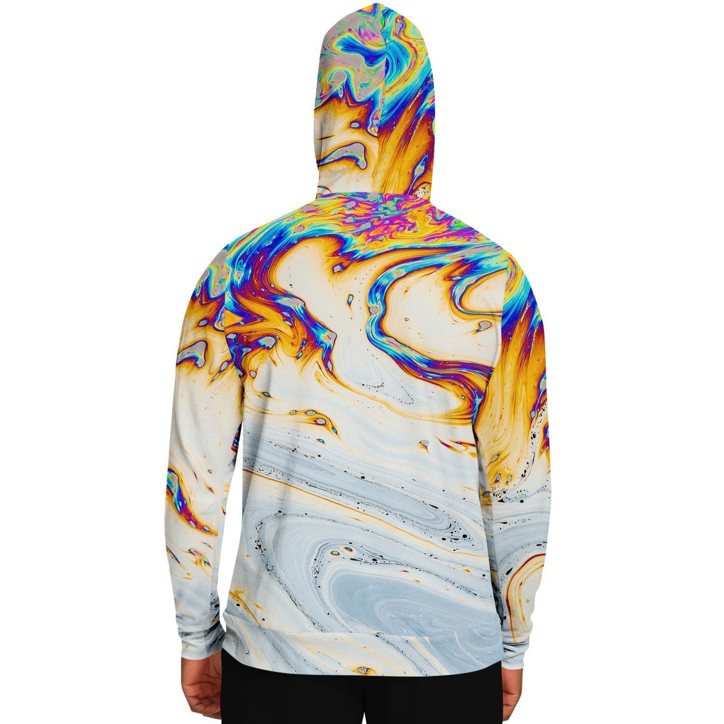 Stay Weird Rainbow Oil Slick Rave Hoodie