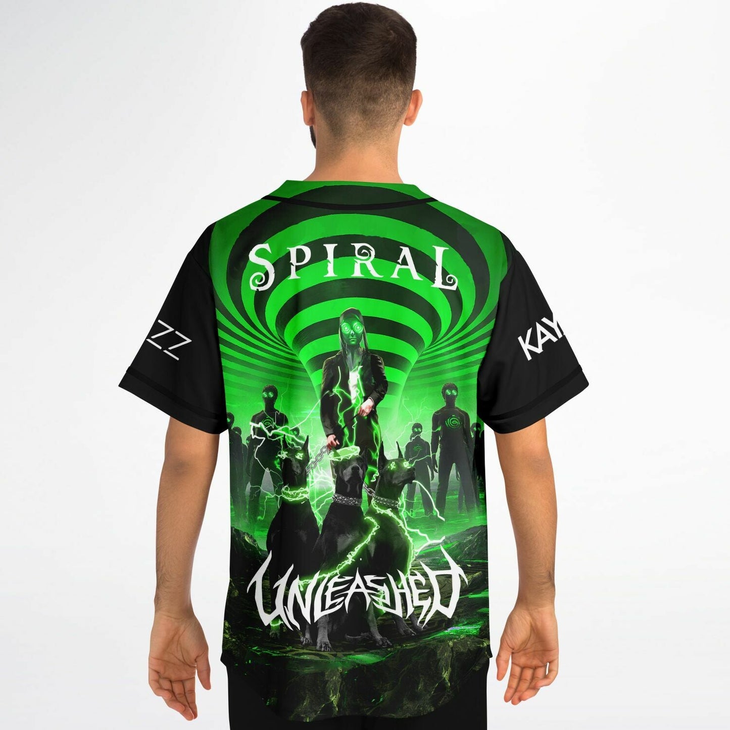REZZ Black Green Optical Rave Baseball Jersey