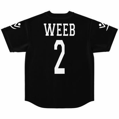 Black Minimal Wordmark Rave Baseball Jersey