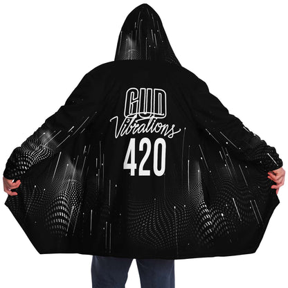 Gud Vibrations Black Halftone Dot Rave Cloak