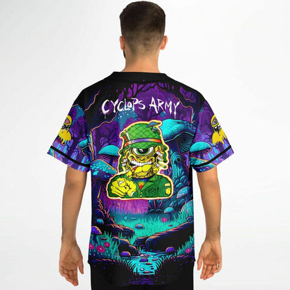 Subtronics Black Psychedelic Glowing Rave Baseball Jersey