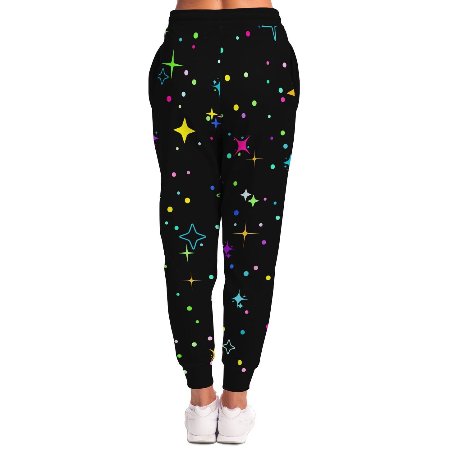 Black Scattered Sparkles Rave Joggers