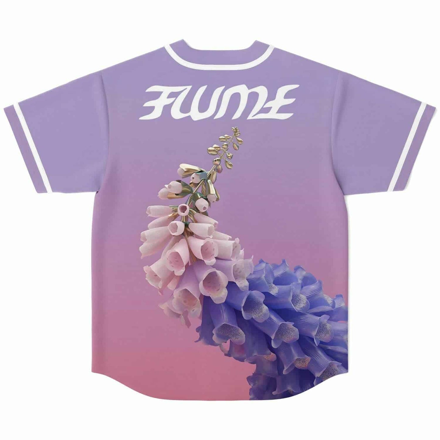 Flume Lavender 3D Foxglove Rave Baseball Jersey