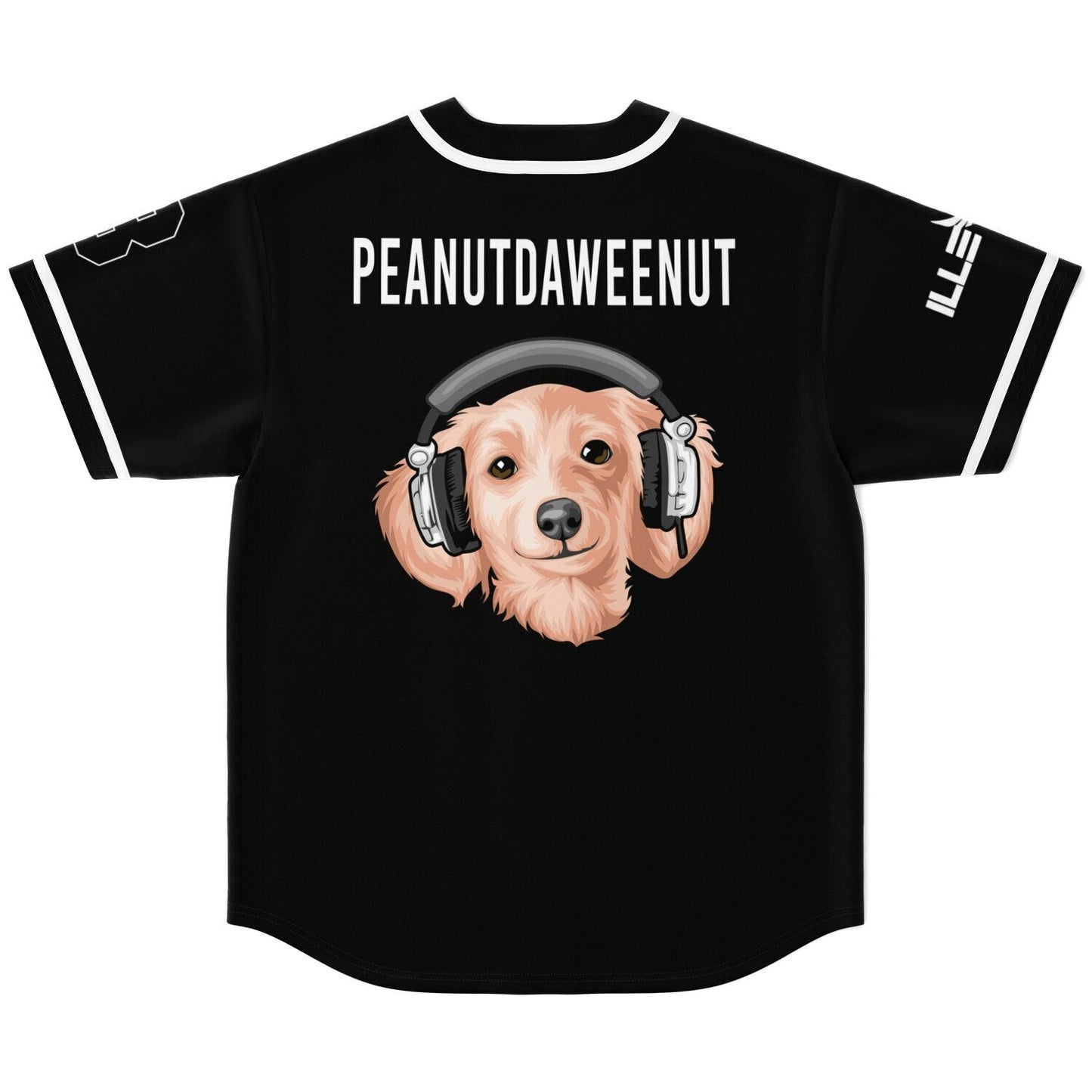 Black Dachshund Rave Baseball Jersey