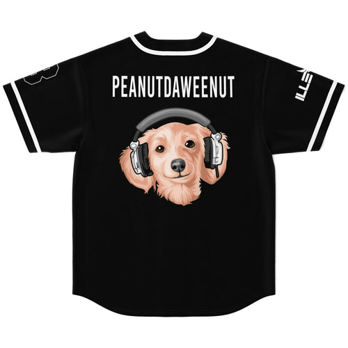 Black Dachshund Rave Baseball Jersey